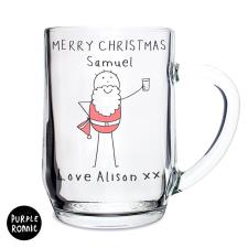 Personalised Purple Ronnie Christmas Santa Tankard